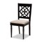 Baxton Studio Sadie Modern and Contemporary Sand Fabric and Dark Brown Finished Wood 7-Piece Dining Set 174-10535-10894-Zoro - alternate 8